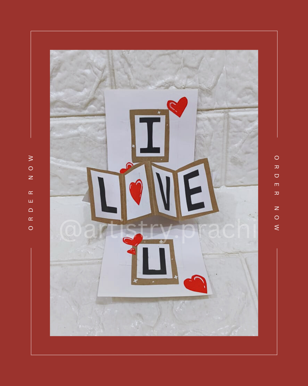Handmade I love you card