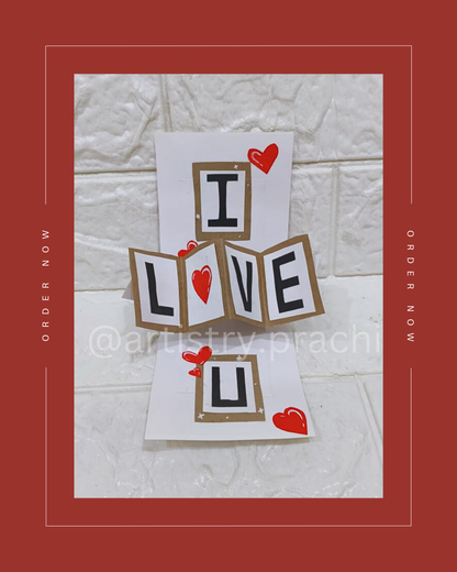 Handmade I love you card