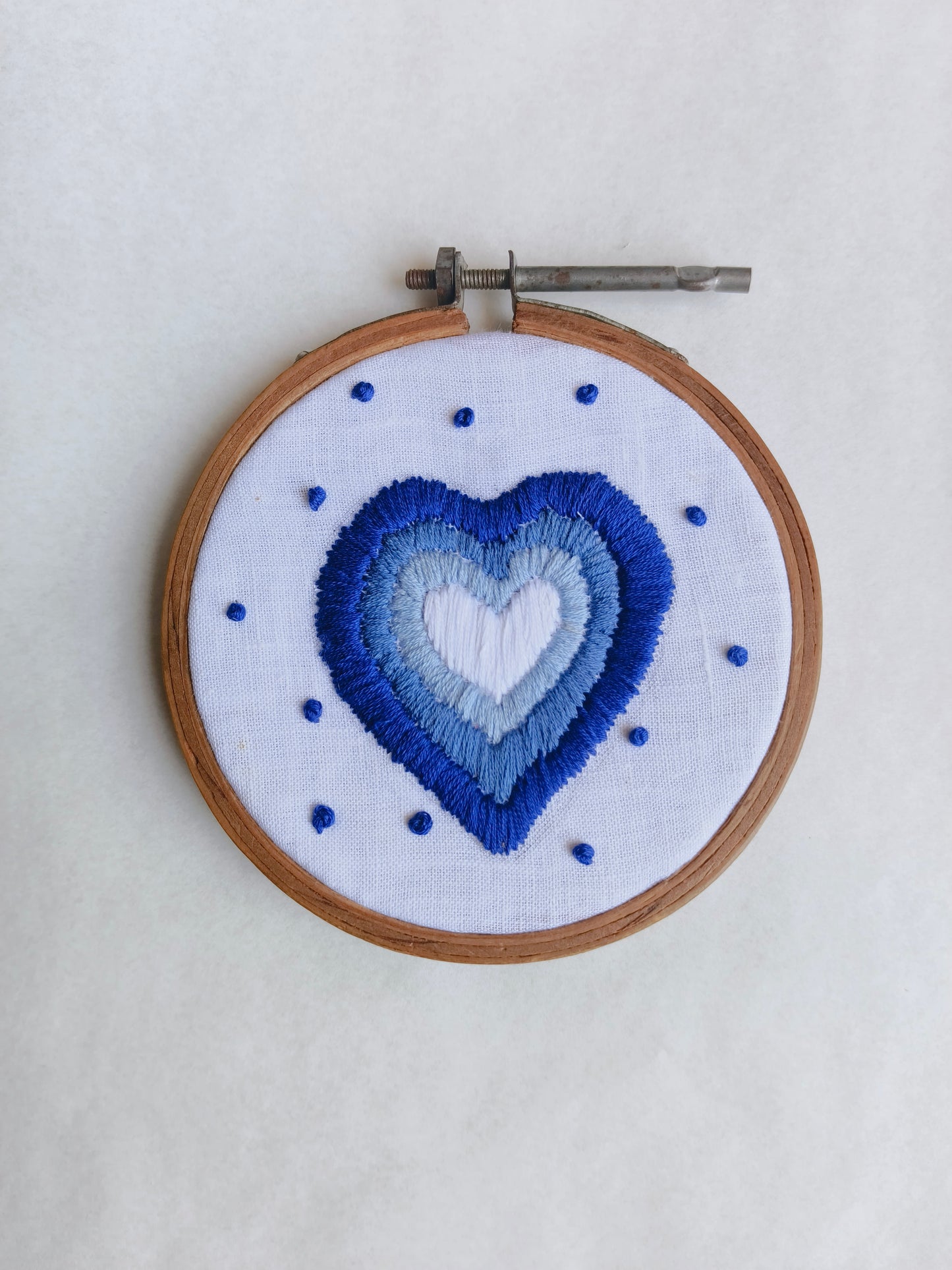 Handmade Heart Embroidery Hoop