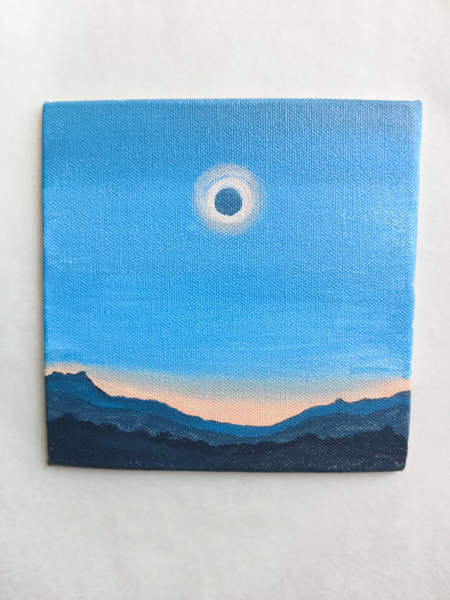 Handmade Eclipse Landscape Painting