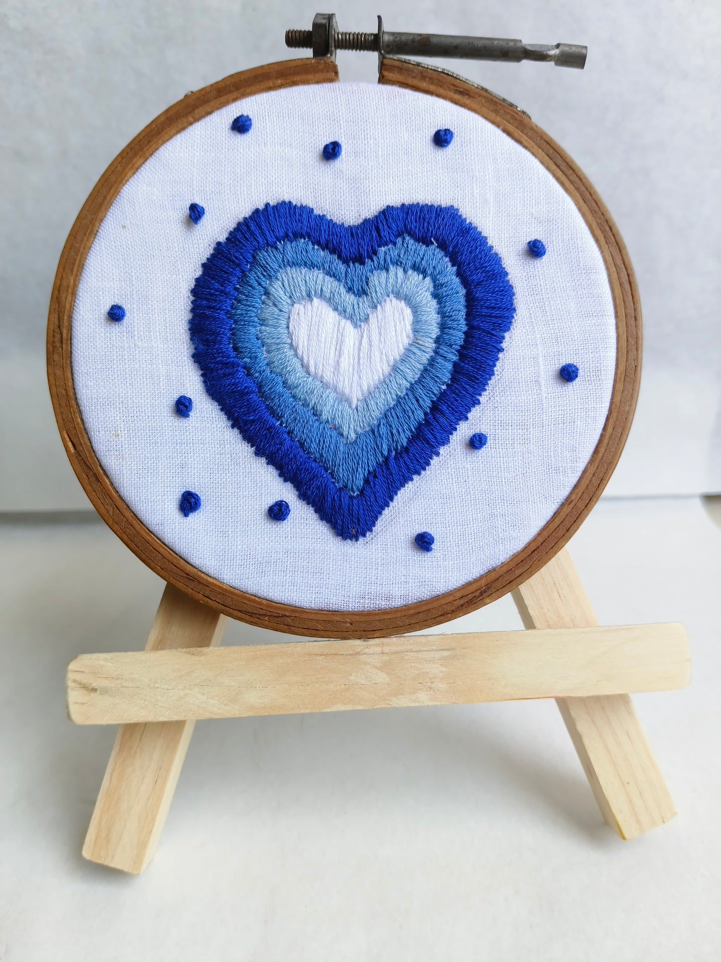 Handmade Heart Embroidery Hoop