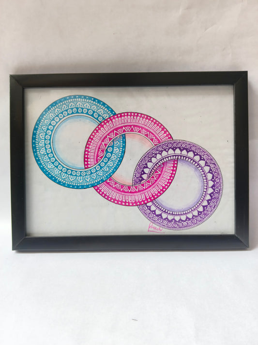 Ring Mandala Framed Painting