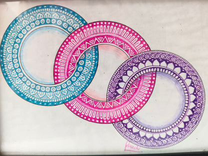 Ring Mandala Framed Painting