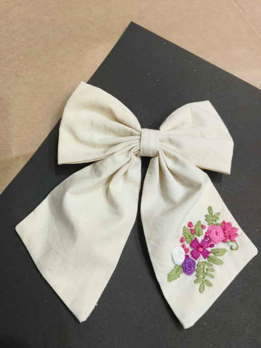 floral hair bow