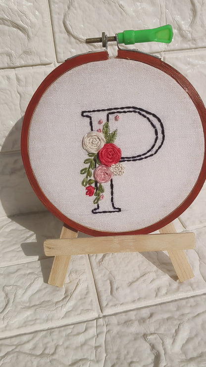 Embroidery: Name Initial Hoop Gift